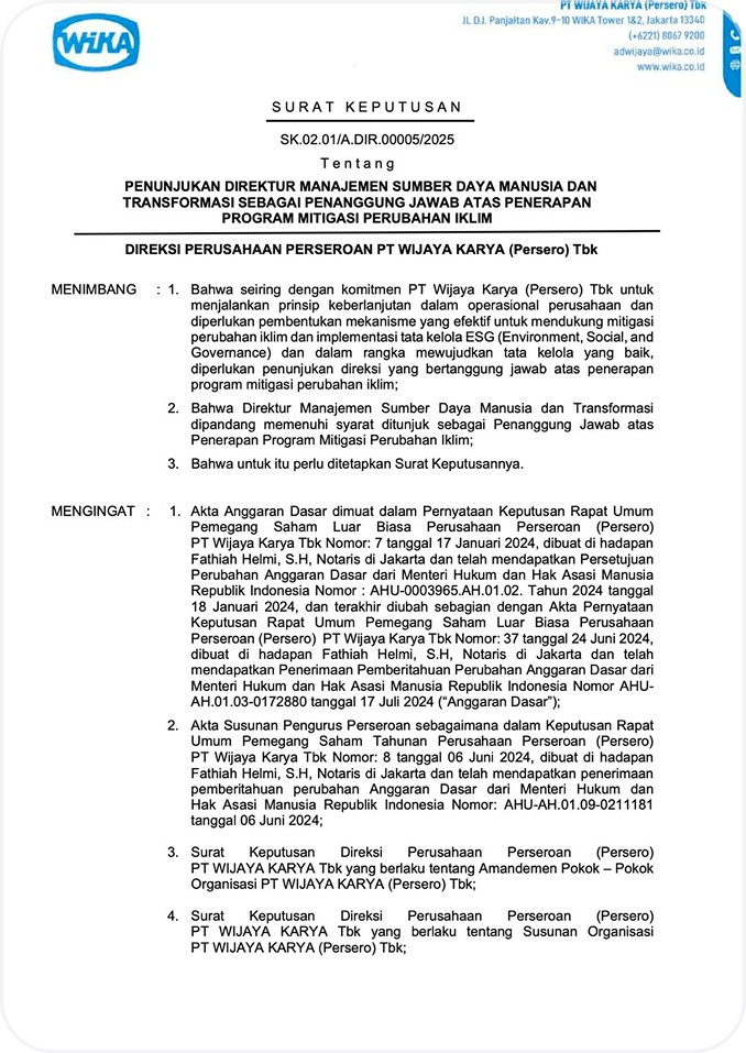 Surat Keputusan Direksi